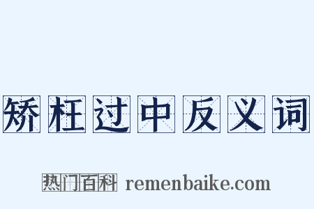 矫枉过中反义词是什么意思的图片